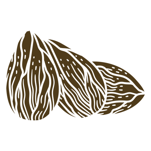 Two almonds PNG Design