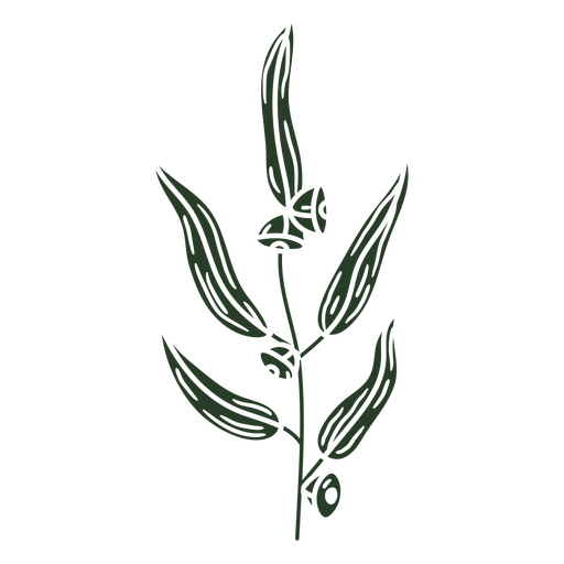 Plant with leaves cut out PNG Design