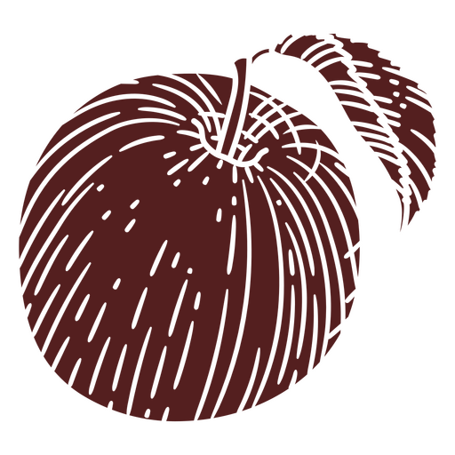 Red apple cut out PNG Design