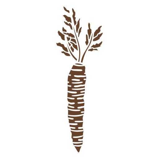 Carrot with leaves cut out PNG Design