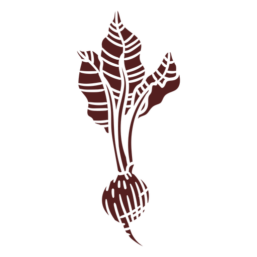 Beetroot with leaves cut out PNG Design