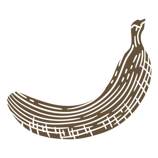 Banana marrom cortada Desenho PNG