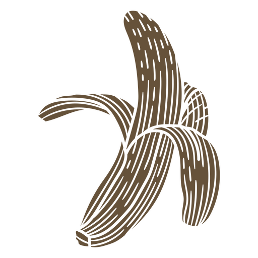 Brown banana PNG Design