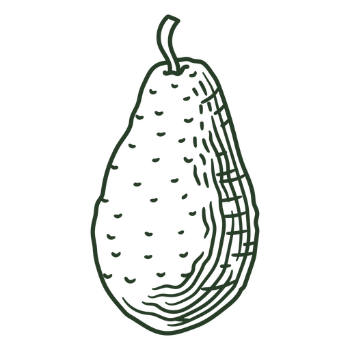 Dibujo de un aguacate Diseño PNG