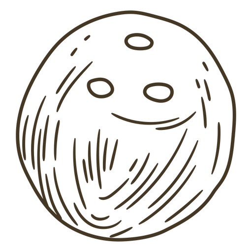 Black and white drawing of a smiling face PNG Design