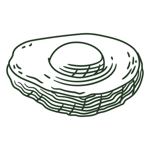 Halbe Avocado von Hand gezeichnet PNG-Design