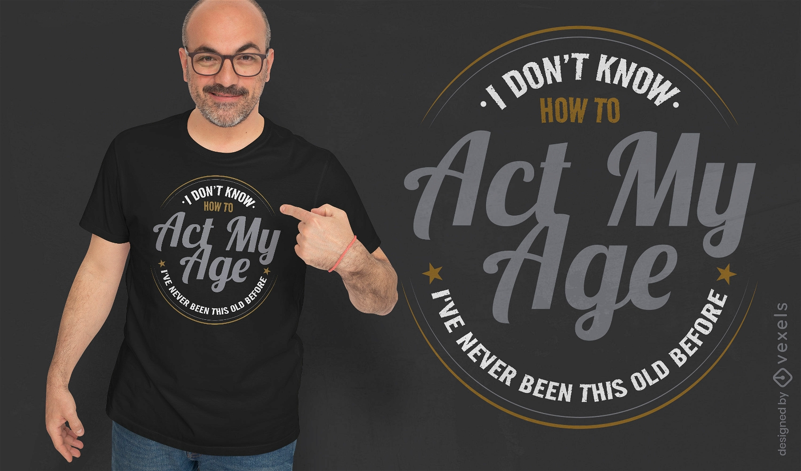 Funny getting old quote t-shirt design