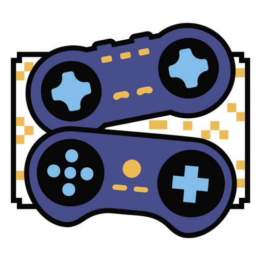 Two game controllers PNG Design