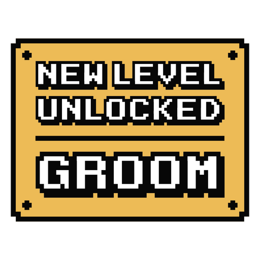 New level unlocked groom PNG Design