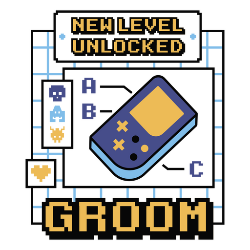 New level unlocked groom quote PNG Design