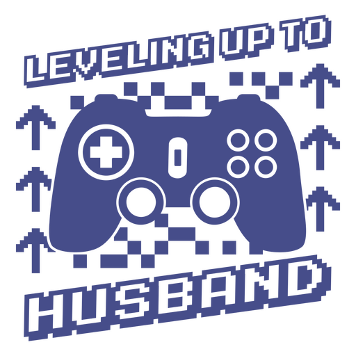 Diseño divertido de marido gamer subiendo de nivel Diseño PNG