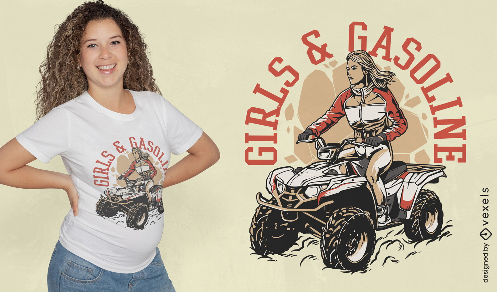 ATV Rider Damen-T-Shirt-Design