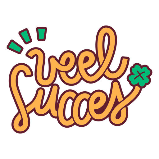 The word'weel success'on a black background PNG Design