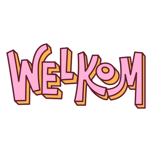 Playful welcome typography design PNG Design