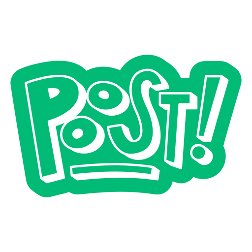Logotipo verde con la palabra post. Diseño PNG
