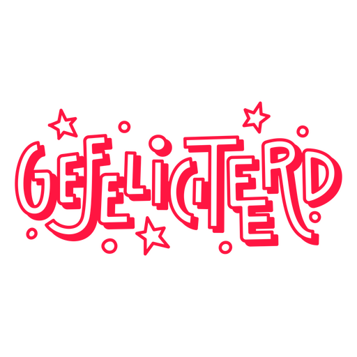 Design lúdico de felicitações com estrelas Desenho PNG