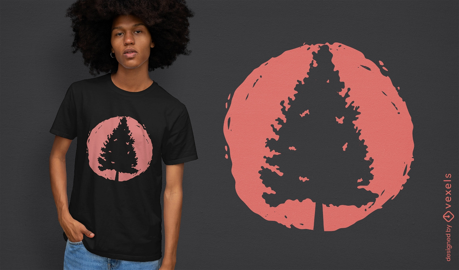 Design de camiseta de pinheiro