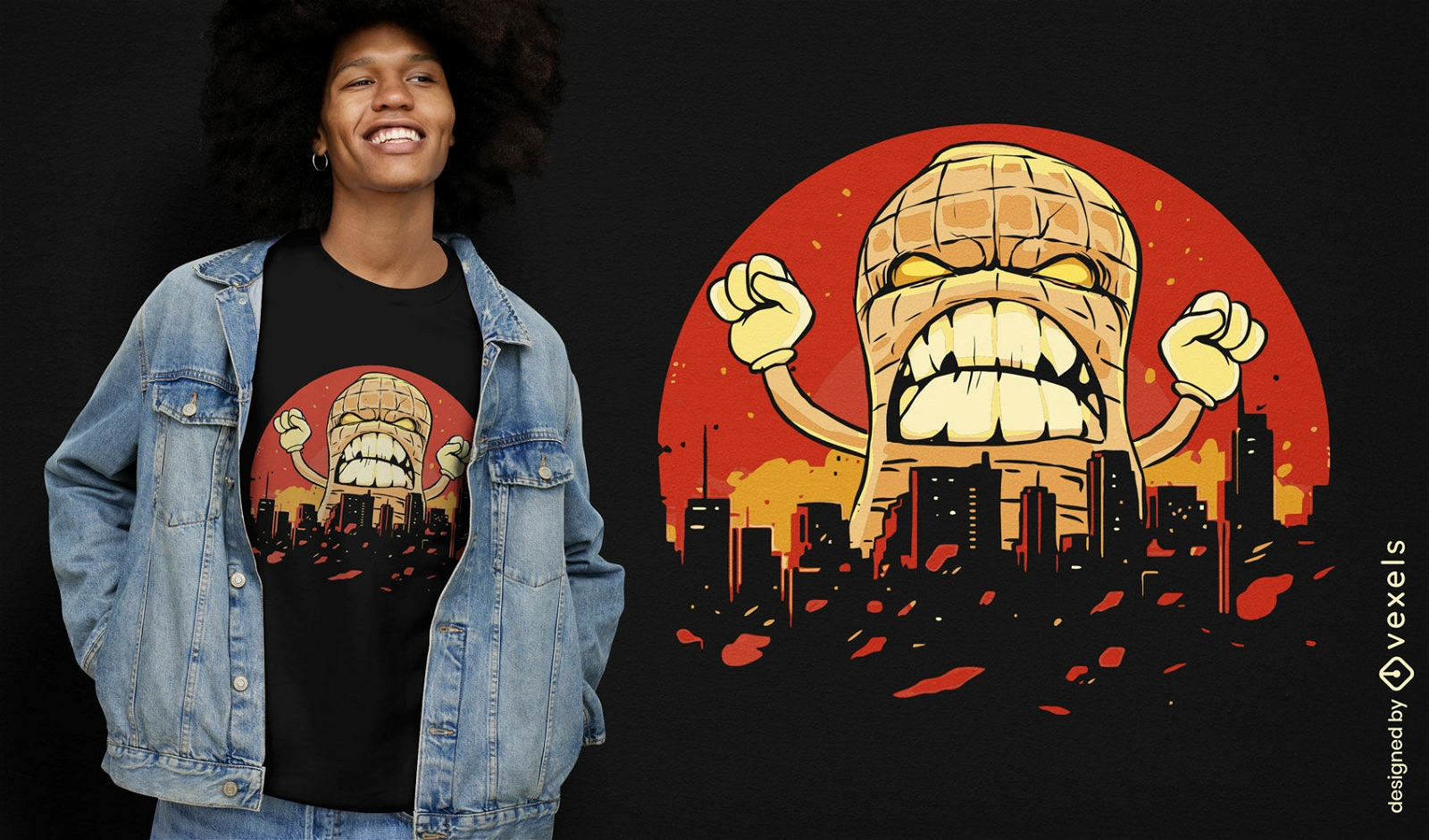 Peanut monster t-shirt design
