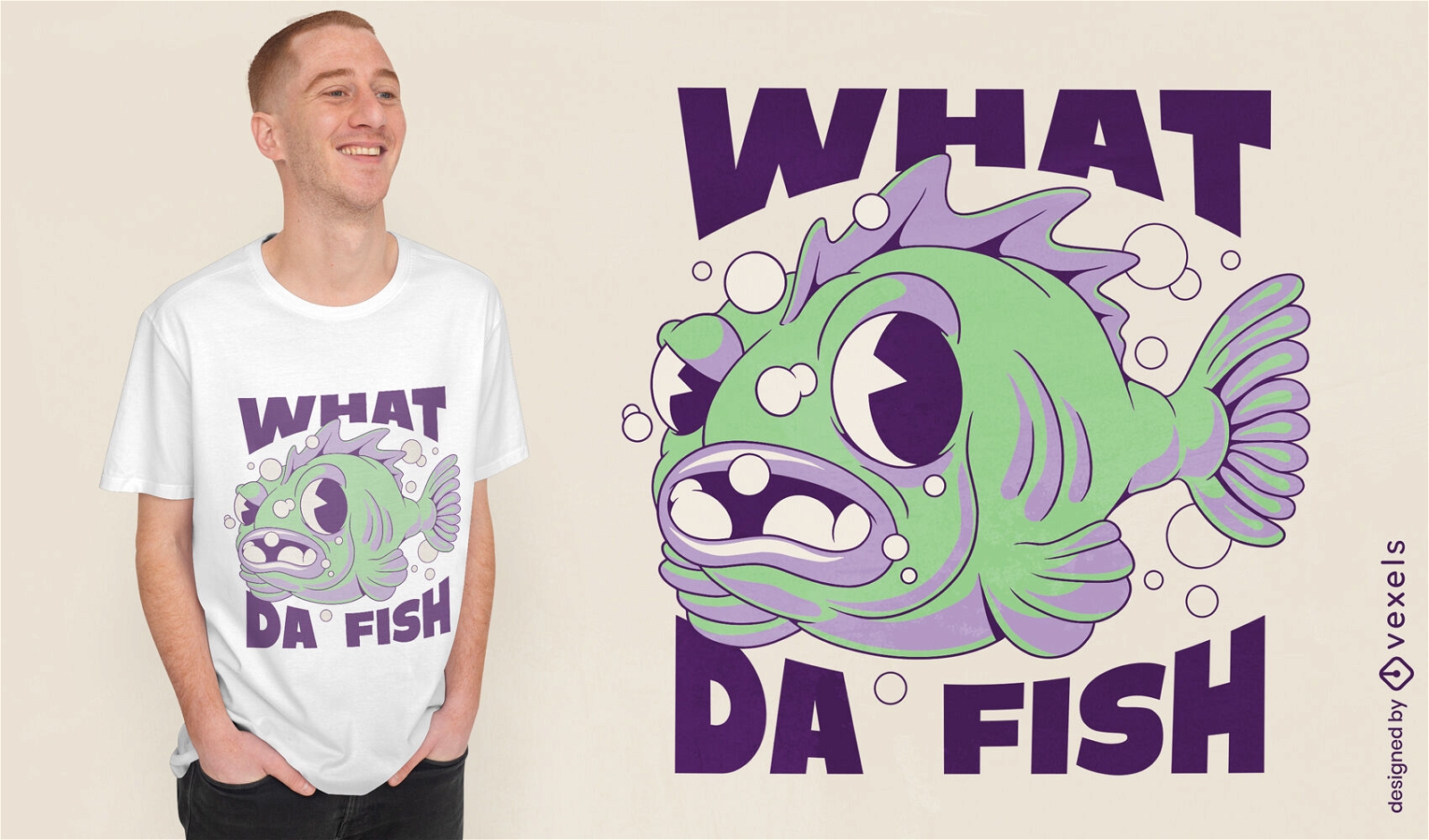 Was für ein Fisch-T-Shirt-Design