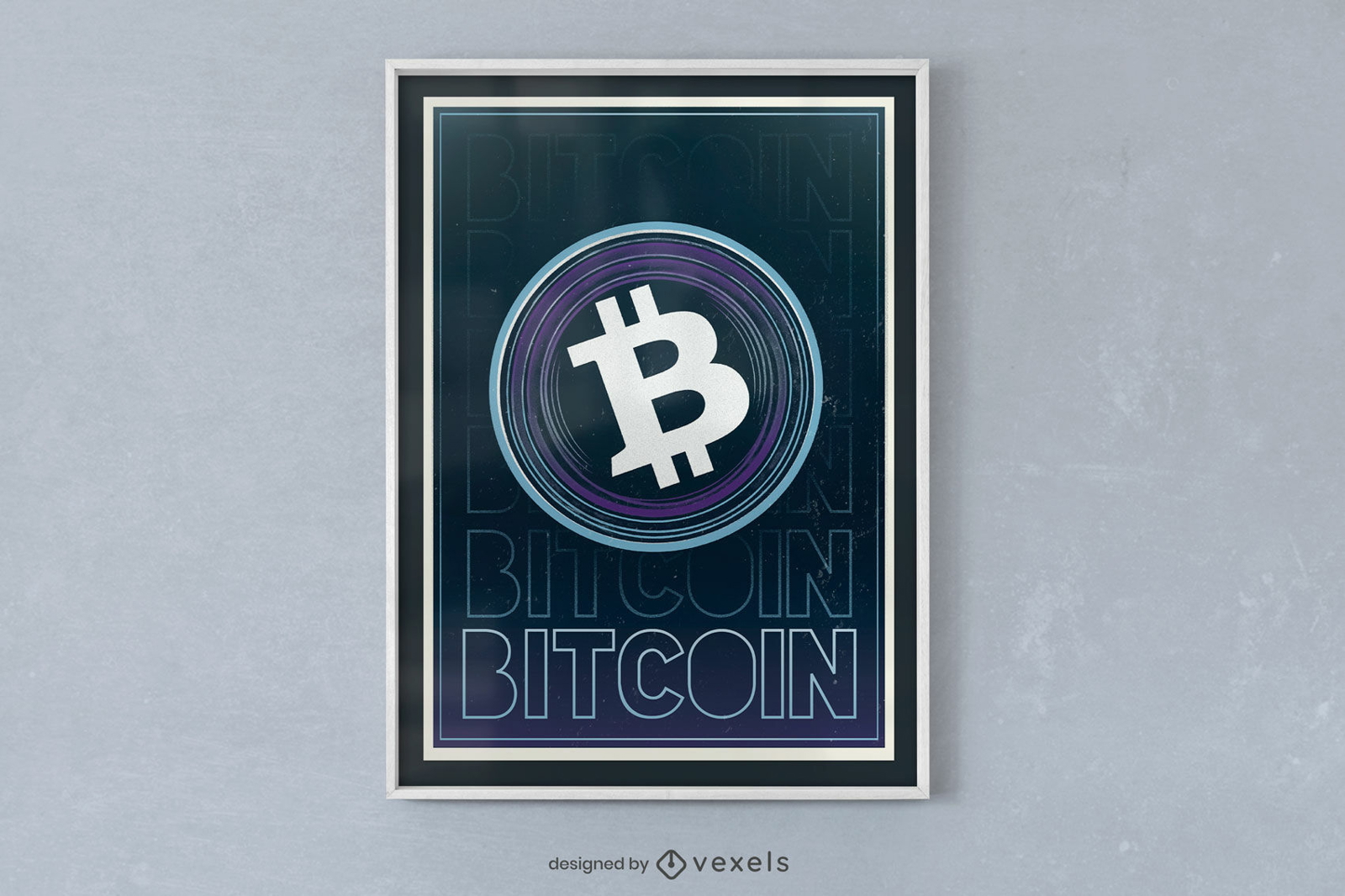 Dise?o de carteles de moneda bitcoin.