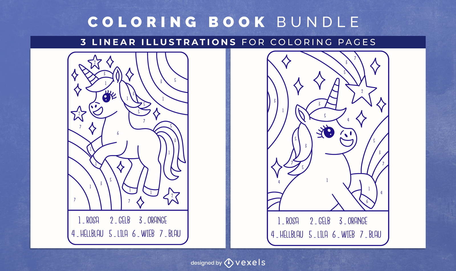 Páginas de libro para colorear de unicornios brillantes