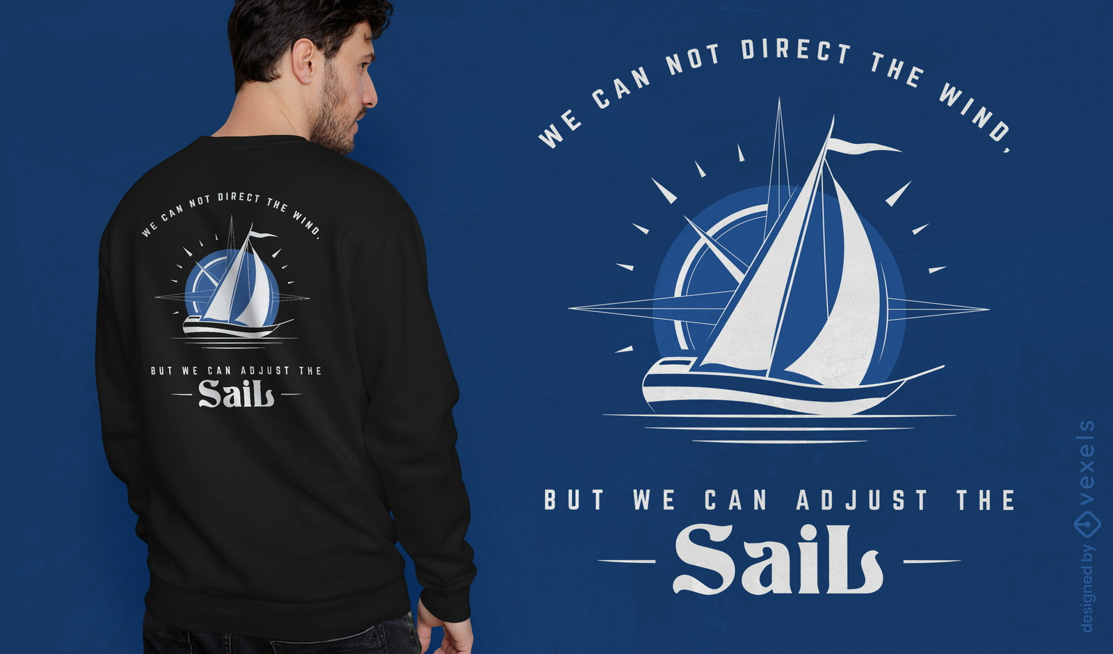 Design de camiseta com citação inspiradora de vela