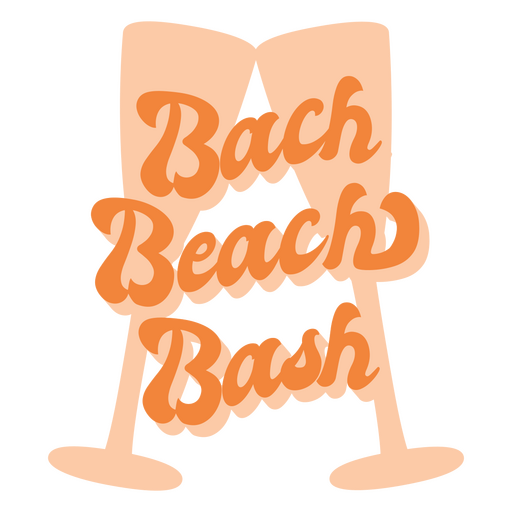 Back beach bash logo PNG Design