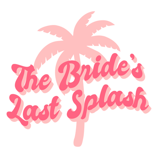 Das letzte Splash-Logo der Braut PNG-Design