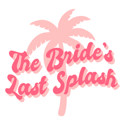 The bride's last splash logo PNG Design