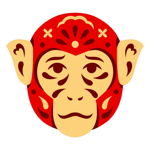 Macaco com máscara vermelha Desenho PNG