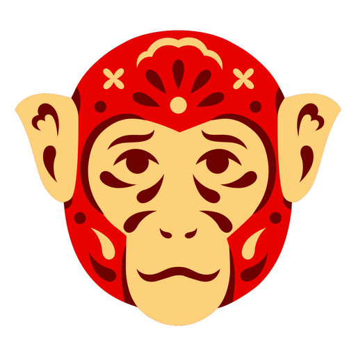 Monkey with a red mask PNG Design