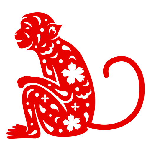 Año del zodiaco chino del mono png Diseño PNG