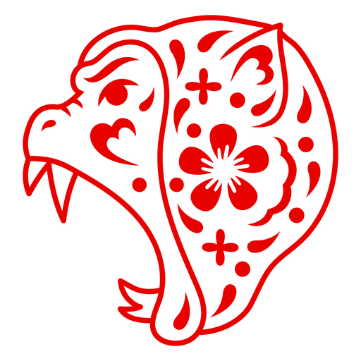 The head of a gorilla in red and black PNG Design