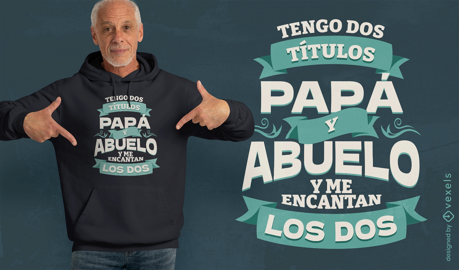 T-Shirt-Design mit Zitat von Papa und Opa