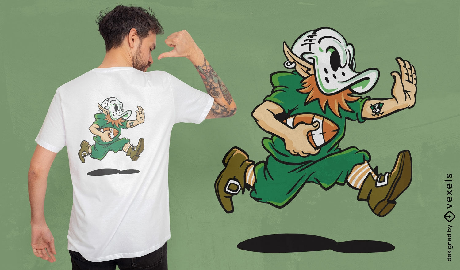 Design de camiseta de jogador de futebol irlandês
