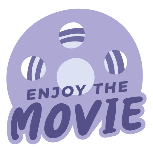 Disfruta el logo de la película Diseño PNG