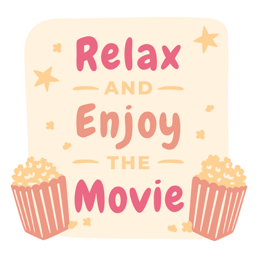 Verspieltes Zitat-Design für den Filmabend PNG-Design