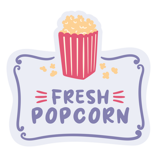 Fresh popcorn sticker PNG Design