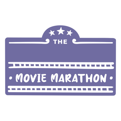 The movie marathon logo PNG Design