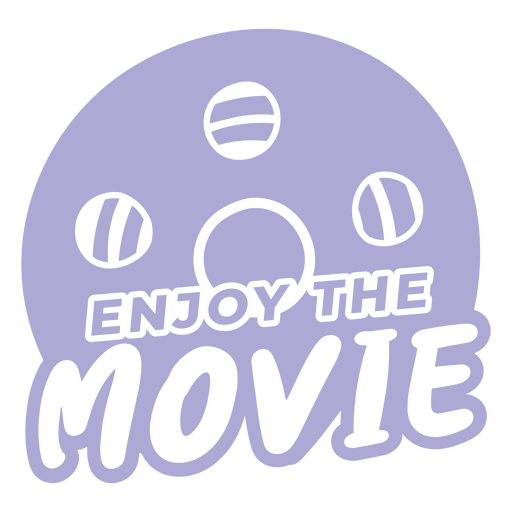 Design divertido para noite de cinema com texto em negrito Desenho PNG
