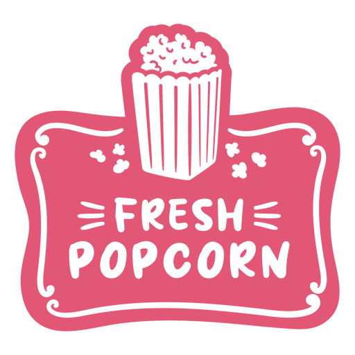 Fresh popcorn logo PNG Design