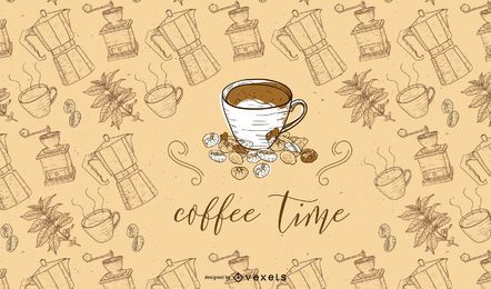 Fondo de la hora del café