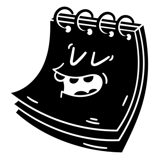Design de bloco de notas ilustrado e divertido com expressão peculiar Desenho PNG
