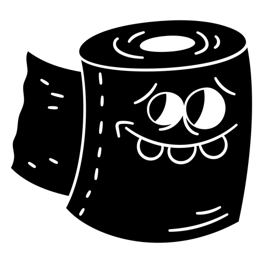 Design lúdico de papel higiênico de desenho animado Desenho PNG
