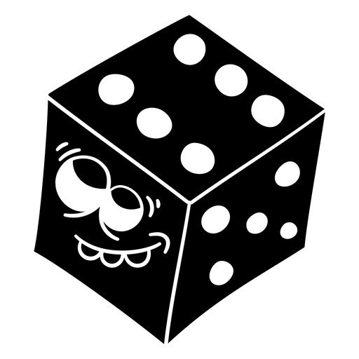 Ilustração divertida de dados de desenho animado Desenho PNG