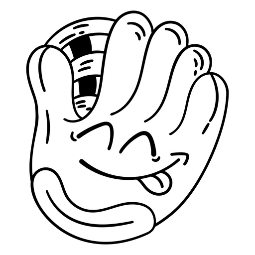 Ilustração de mão brincalhona com uma expressão atrevida Desenho PNG