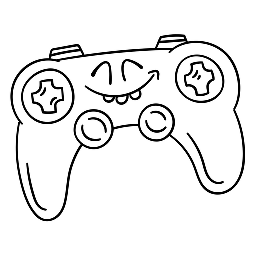 Ilustração divertida de controle de jogo em estilo cartoon Desenho PNG