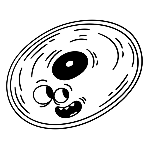 Design de prato de desenho animado divertido com rosto sorridente Desenho PNG