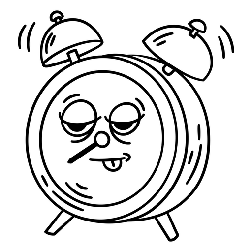 Ilustração engraçada de despertador de desenho animado Desenho PNG