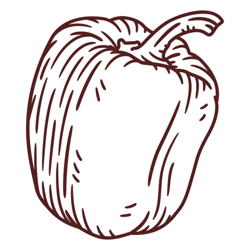 Pimenta vermelha desenhada à mão Desenho PNG